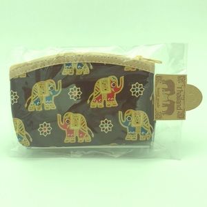Thai Elephant Zipper Wallet “Hand Made”